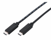 C-TECH Kabel USB 3.2, Type-C (CM/CM), PD 100W, 20Gbps, 1m, černý