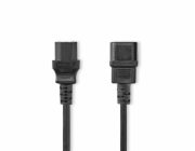 NEDIS napájecí prodlužovací kabel/ konektor IEC-320-C14 - konektor IEC-320-C13/ přímý-přímý/ černý/ bulk/ 3m