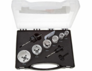 Makita D-47117 sada děrovek BiM (se závitem): 19, 22, 29, 38, 44, 57mm + 2x adaptér + 2x středicí vrták HSS-G, 10ks