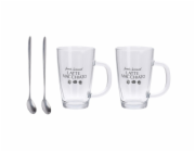 Sada latte macchiato 2xsklenice 300 ml+2 x lžička 19 cm