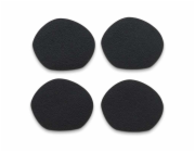 Podtácky Stone PU kůže černá 4 kusy 12x10cm KL-12655