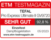 Tefal Pro Express Ultimate II GV9720, parní žehlicí stanice