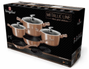 Sada nádobí s mramorovým povrchem 10 ks Rosegold Metallic Line BH-1220