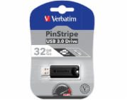 VERBATIM Flash Disk PinStripe USB 3.0, 32GB - černá