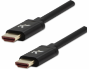 Video kabel HDMI M - HDMI M, HDMI 2.1 - Ultra High Speed, 1m, pozlacené konektory, hliníkový kryt, černý, Logo 8K@60Hz, 48Gb/s