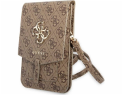 Guess PU 4G Metal Logo Phone Bag Brown Nové