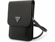 Pouzdro Guess PU Saffiano Triangle Logo Phone Bag černé