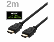 DELTACO Kabel HDMI 2.1 M/M 2m, 8K Ultra High, černý