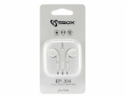 SBOX iEP-204W, Sluchátka do uší s mikr. Bílé