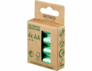 DELTACO ULTIMATE, Baterie alkalické AA, LR06 4ks