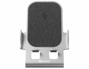 Sandberg bezdrátová nabíječka Qi, stojánek, Wireless Charger Stand 15W Alu