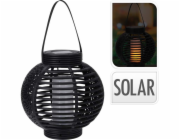 Lucerna solární  černá ratan 20x20 cm KO-CX2000260