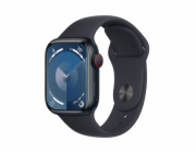 Hodinky Apple Watch Series 9 GPS + Cellular, 41mm Midnight Aluminium Case with Midnight Sport Band - S/M