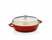 Hluboká pánev litinová CALIDO 28 cm 3,8l červená KL-11964
