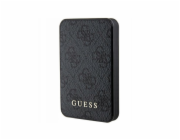 Guess Powerbank 15W GUPB5LP4GEGK Powerbanka Guess 15W GUPB5LP4GEGK 5000mAh černo/černá 4G kožené kovové logo
