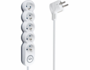 Libox LB0192 napájecí lišta 5 zásuvek 5 m bílá (LB0193-5)