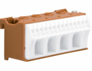 Hager Polo Samosvorný blok QC 63A hnědý 18 připojení 33 x 75 x 34 mm (KN18P)