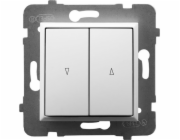 Ospel ARIA žaluziový spínač s mechanickým zámkem bílý LP-7UB/m/00