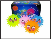 Hipo Sun soft squishy 17cm se světlem 4 barvy M1341 cena za 1 ks.