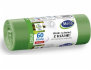 Stella STELLA sáčky s uchy, na třídění skla, 60 l, 14 ks, zelená, zelená