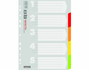 Kancelářské produkty Kartonové přepážky A4, 227x297, mix, 5 karet (21070521-99)