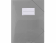 Donau Folder s gumičkou DONAU, PP, A4, 480 mikronů, 3-násobný, poloprůhledný kouř