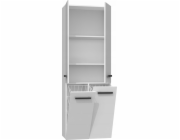 Topeshop Nel Dd 2K koupelnová skříňka, koš 60cm, lesklá bílá