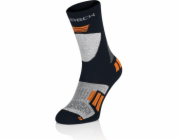 Brubeck dětské ponožky Ski Force, šedé a oranžové, velikosti 33-35 (BSK001/J)