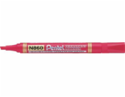 Pentel Permanentní popisovač N860, zkosený hrot, červený (42K054B)
