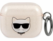 Pouzdro Karl Lagerfeld Karl Lagerfeld KLA3UCHGD kryt Apple AirPods 3 zlato/zlatý Glitter Choupette