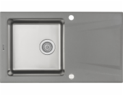 Deante SINK. PRIME ŠEDÁ METALICKÁ ŽULA-OCEL 860x500x220 3,5 + ÚSPORY MÍSTA DOPLŇKY