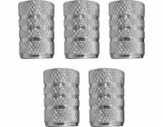 Dunlop duše Dunlop - Schrader krytky autoventilků 5 ks (stříbrné)