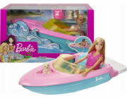 Barbie Sada Barbie Panenka + Motorový člun Člun pro panenku (GRG30)
