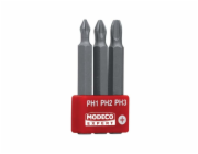 Modeco Sada hrotů 50mm PH1-PH3 3 ks. - MN-15-521