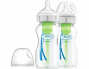 Dětská kojenecká láhev Dr Browns široké hrdlo Options+ 0m+ 270ml 2 kusy (WB92600)