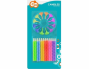 GoDan Spiral narozeninové svíčky MIX 6cm 12 ks