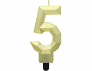 Svíčka číslo 5 Diamond 7,6cm