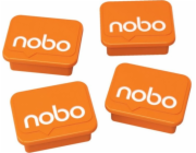 Nobo NOBO magnety na tabuli, obdélníkové, 18x22mm, 4 ks, oranžové
