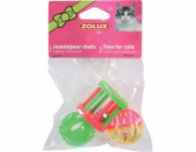 Hračka Zolux Cat - sada 3 různých hraček, 4 cm