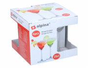 Sklenice na margaritu a koktejly 250 ml sada 4 ks ED-249632