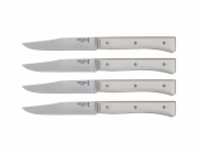 Stolní fazetové nože Opinel, 4 ks bílé