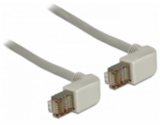 Delock - Patch kabel - RJ-45 (M) do RJ-45 (M) - 50 cm - SFTP - CAT 5e - lisovaný, 90° konektor - šedá