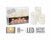 LED svíčka sada 3 ks bílá KO-AX5430100