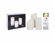 LED svíčka sada 3 ks bílá KO-AX5432120