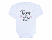 Body s potiskem New Baby Born in 2024 růžové Vel.74 (6-9m)