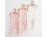 Kojenecké dupačky New Baby Classic II Holka 3ks růžová Vel.80 (9-12m)