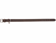 Kožený límec Trixie Rustic Heavy Leather, M–L: 42–48 cm/25 mm, tmavě hnědý