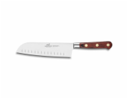 Kuchyňský nůž Lion Sabatier, 834784 Idéal Provencao, Santoku nůž, čepel 18 cm z nerezové oceli, rukojeť pakka dřevo, plně kovaný, mosazné nýty