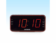 Orava radiobudík s velkým červeným LED displejem, funkce SNOOZE, SLEEP, DIMMER, nabíjení externího zařízení