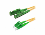 XtendLan FO patch E2000/APC-LC/APC 10m 9/125 duplex, LS0H, G.652d
